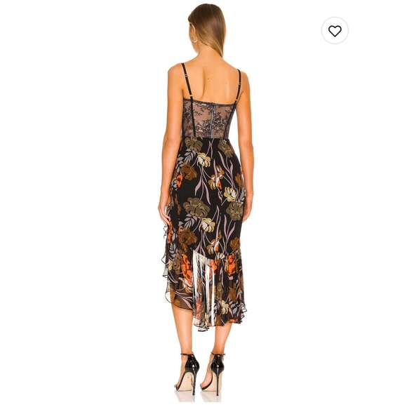 NWT Katie May “Take A Sip” dress in color called “Black 70s Florals” 🌻 - Picture 3 of 9